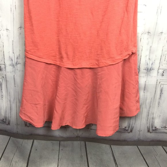 Anthropologie Postmark Orange Layered Peplum Top M - Picture 7 of 10